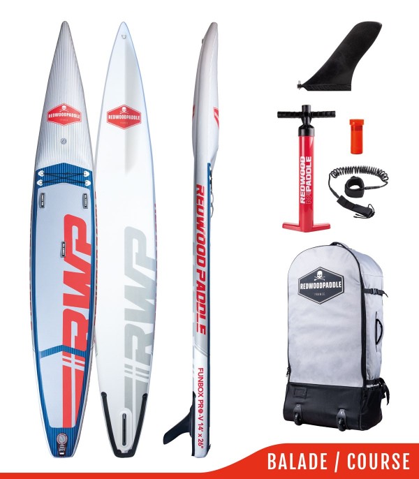 Funbox Pro V 14' x 26 Race - Board stand up paddle SUP gonflable Race Balade / Course Pro