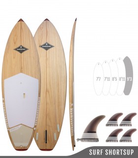 Stand Up Paddle Source 9'3 Paulownia - SUP Surf - Redwood Paddle