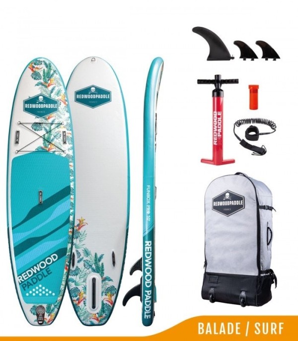 10' Caribbean - Paddle board + accessoires RWP Balade / Surf Pro