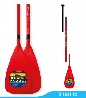 3-PIECE TRAVEL PADDLE  red