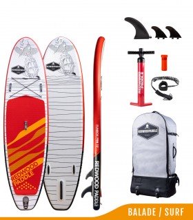 Stand Up Paddle Funbox 10' pro Red - SUP gonflable - Redwood Paddle