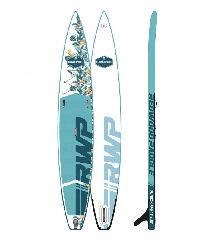 Fb Pro 14' x 28" Caribbean - Woven construction - REDWOODPADDLE Stand up paddle TOURING / RACE PRO