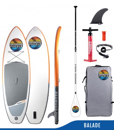 Pack Funbox 9'3 Starter+pagaie alu - REDWOODPADDLE Stand up paddle - BALADE STARTER
