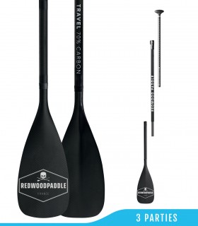 pagaie travel 3 parties black stand up paddle sup paddle