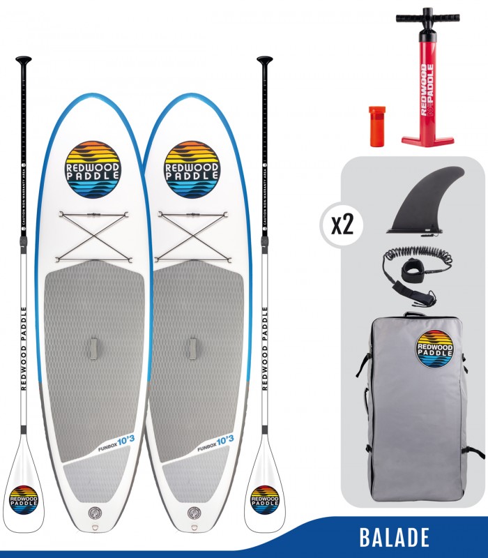Pack Duo Funbox 10'3 Starter + Alu paddle - Inflatable SUP ALLROUND STARTER