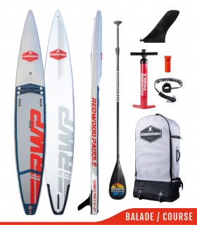 Redwoodpaddle - Funbox pro V 14' x 27 Double chambre - Pack Stand Up Paddle Gonflable - SUP gonflable