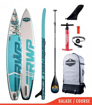 copy of Fb Pro 12'6 x 27''5 Caribbean- Woven construction - REDWOODPADDLE Stand up paddle TOURING / RACE PRO