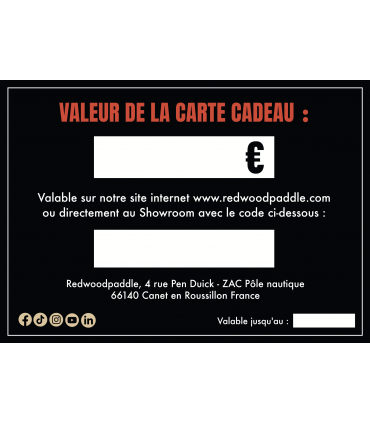 Carta regalo Redwoodpaddle redwoodpaddle