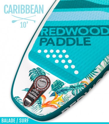 Pack SUP 10' + Pagaie CARIBBEAN - Redwoodpaddle Balade / Surf Pro