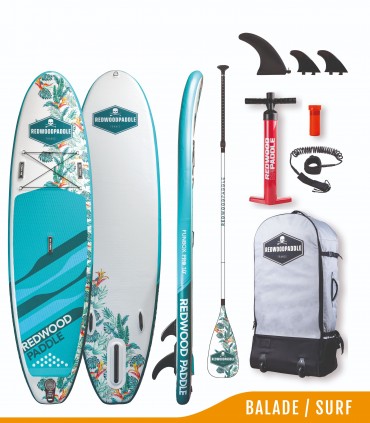 Pack Funbox Pro 10' Caribbean - Redwoodpaddle - Stand up paddle gonflable BALADE / SURF PRO