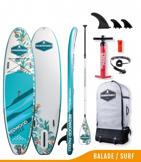 Pack SUP 10' + Pagaie CARIBBEAN - Redwoodpaddle