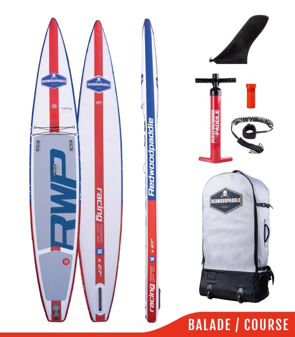 copy of Fb'R Pro V 14' x 27" Blue- Woven construction - REDWOODPADDLE Stand up paddle TOURING / RACE PRO