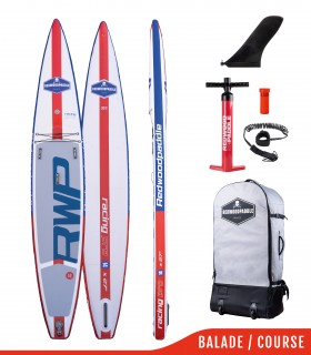 copy of Fb'R Pro V 14' x 27" Blue- Woven construction - REDWOODPADDLE Stand up paddle