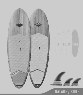 Stand Up Paddle PHENIX 10'6 Natural - Sup rigide - Redwoodpaddle