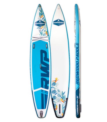 Race Caribbean 12'6 x 28 double CH - Redwoodpaddle SUP gonflable Race Balade / Course Pro