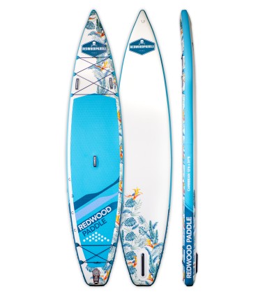 12'6 x 31'5 Caribbean - SUP Redwoodpaddle gonflable Balade / Course Pro