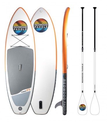 9'3 Starter avec pagaie alu 3P - SUP gonflable Redwoodpaddle Balade Starter