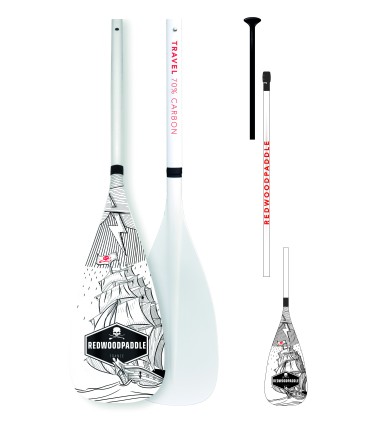 Pagaie travel RED 3 parties - Redwoodpaddle Pagaies