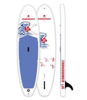 10'7 Côte basque gonflable - Stand up paddle Redwoodpaddle