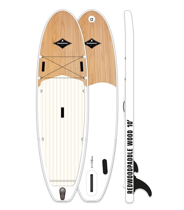 10' Wood gonflable - Stand up paddle Redwoodpaddle Balade / Surf Pro