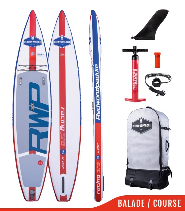 paddle-gonflable Racing pro V double ch 12'6 x 29' - SUP Redwoodpaddle Paddle gonflables