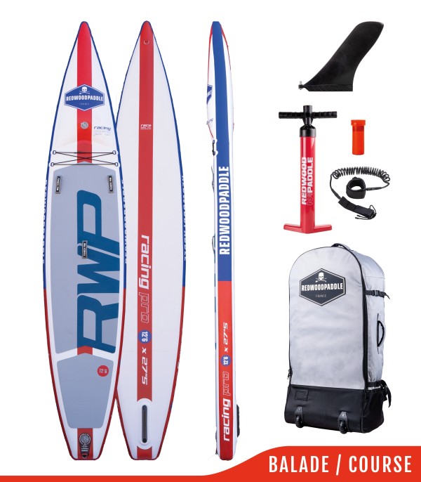 Racing pro V doble ch 12'6 x 27'5 - SUP Redwoodpaddle Balade / Course Pro