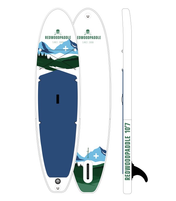 10'7 Suisse gonflable - Stand up paddle Redwoodpaddle redwoodpaddle